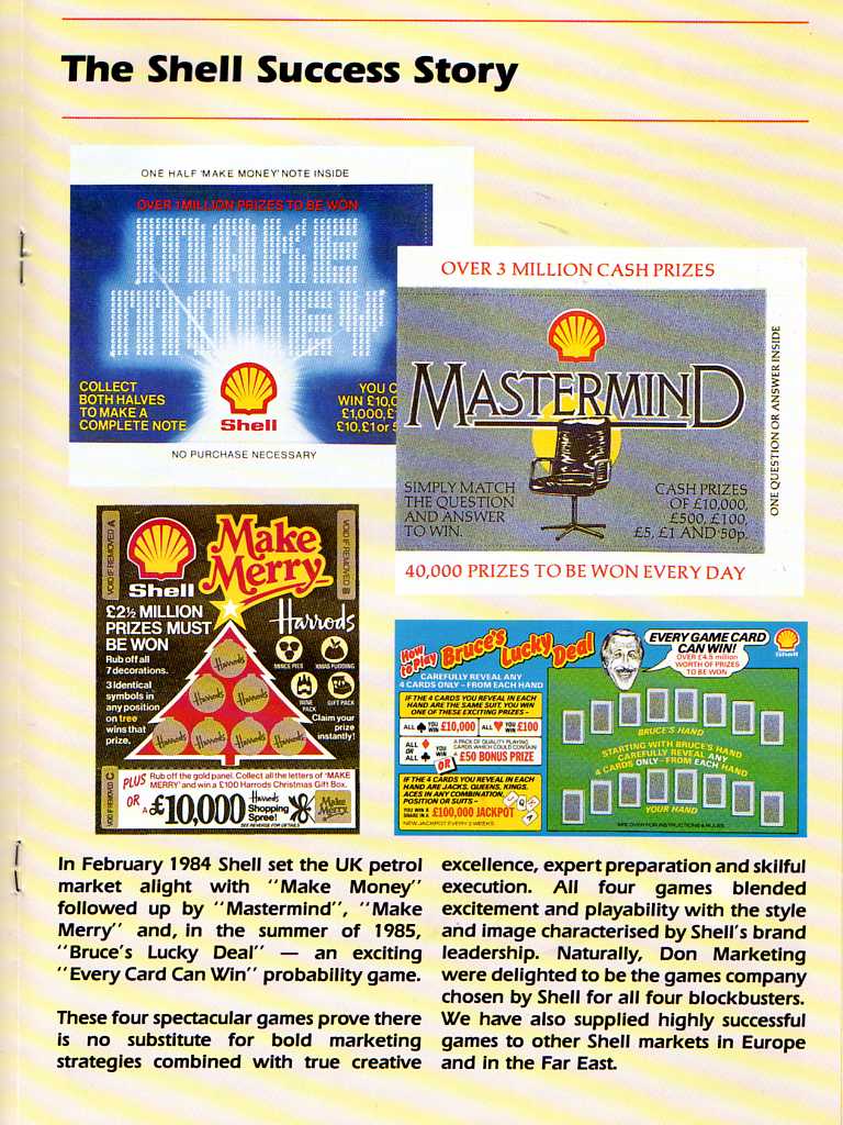 Shell Don Marketing Game Pieces